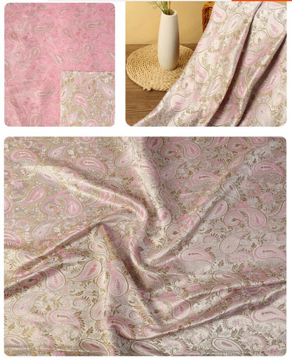 Tissu brocart à motifs cachemire : tissu pour coussin Cheongsam en rayonne (150 cm de large)