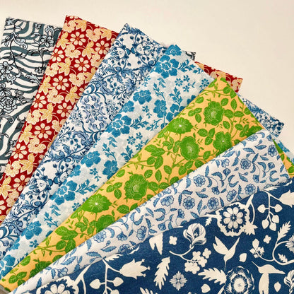 Hand Printed Cotton Sewing Fabric: Indian Quilting & Apparel
