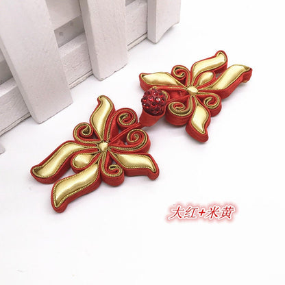 Handmade Butterfly Satin Cheongsam Buttons: Chinese Knot Fastener