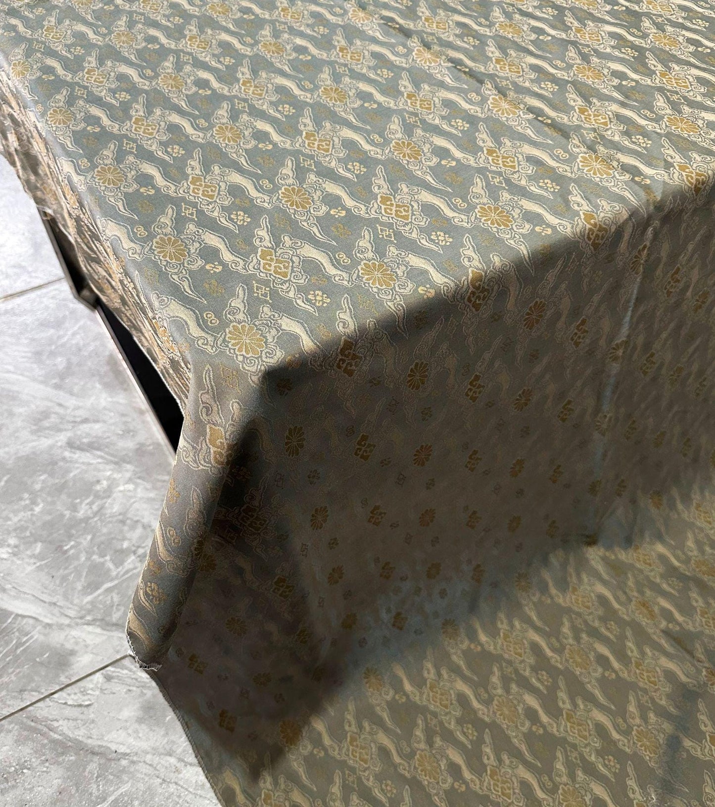 Xiangyun Cloud Silk Brocade Fabric: Emperor Tibetan Style, 58" Wide