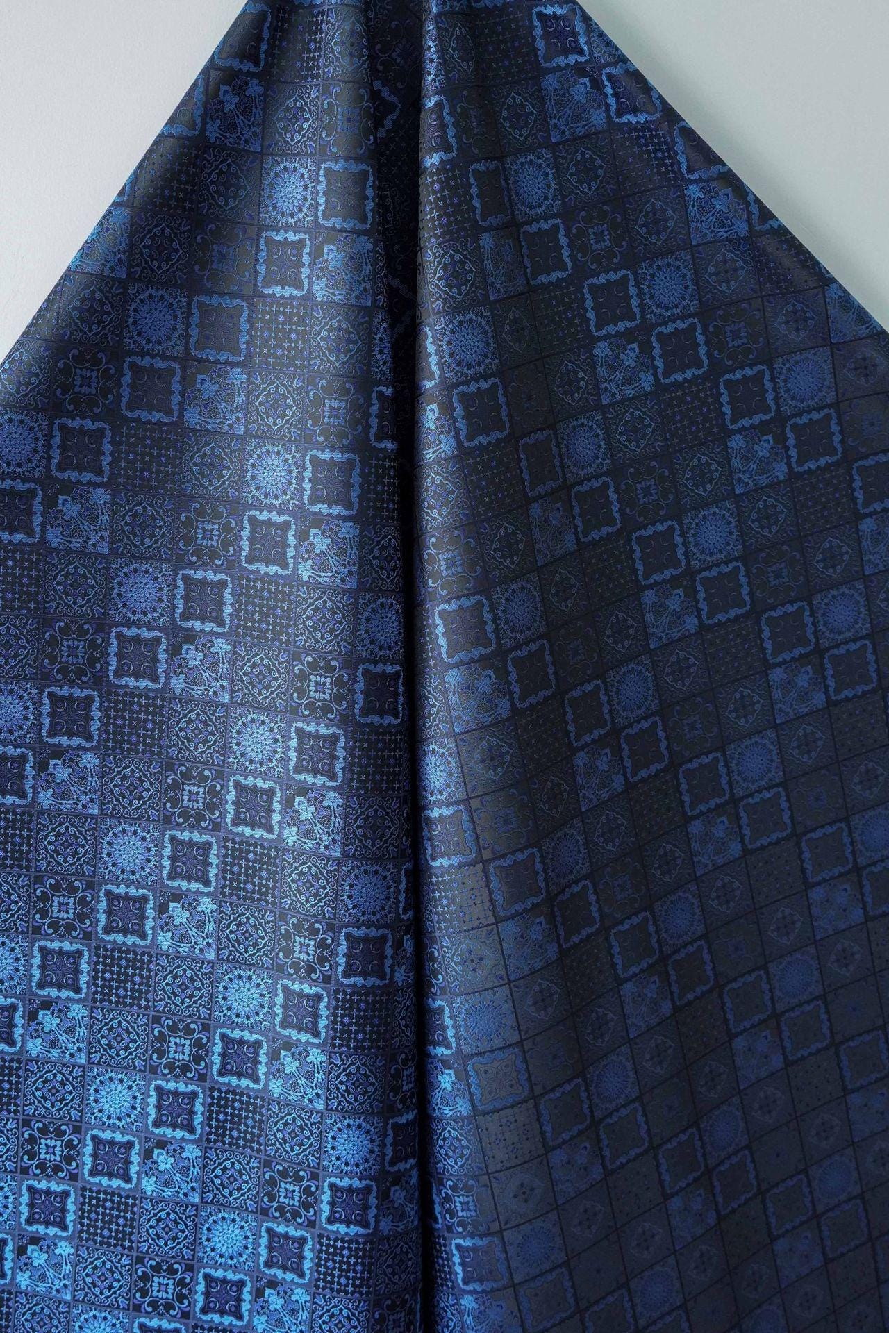 Tissu brocart à motifs floraux géométriques | Jacquard Cheongsam, 165 cm de large