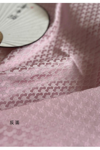 Nishijin Japanese Brocade Fabric: Fish Scales, Gold Thread (59" Width)