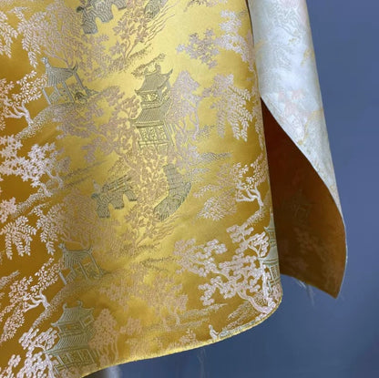 Brocart de soie chinois ancien : 150 cm de large, pour l’ameublement et la couture, vendu au mètre