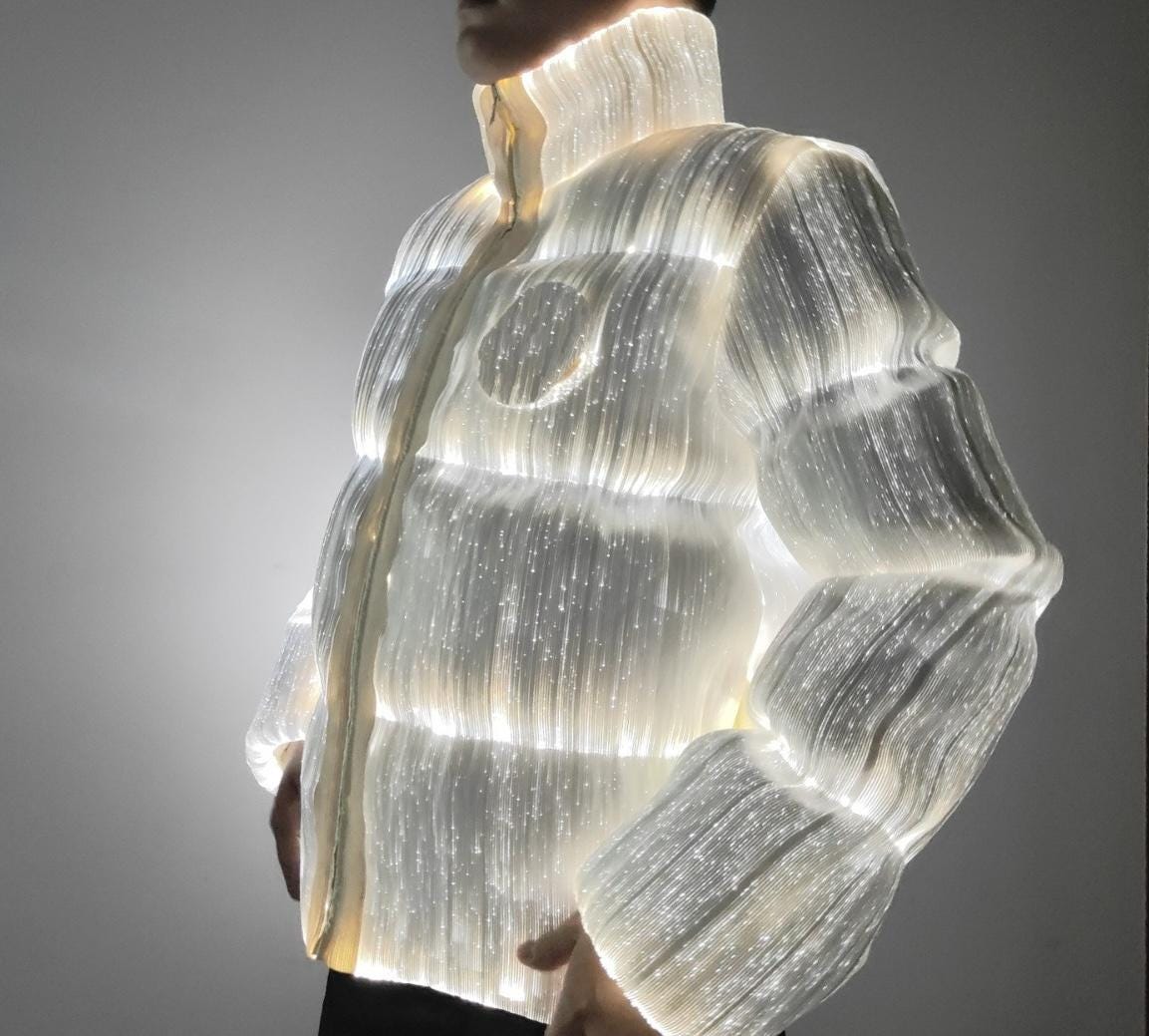 Fiber Optic Luminous Fabric: 70"W Glow-in-the-Dark Apparel, Prom & Wedding Decor - By The Meter