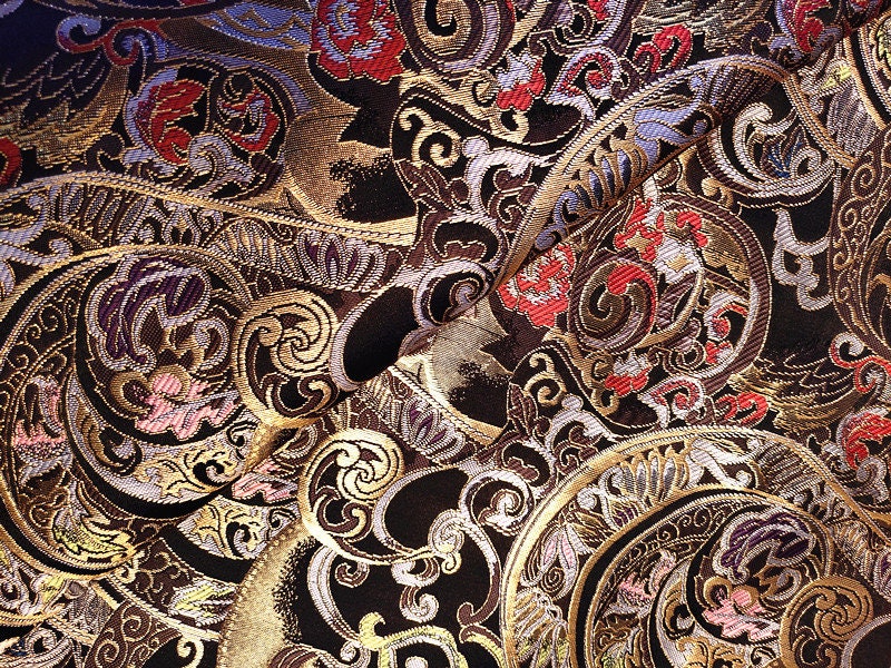 Nishijin Jacquard Brocade Fabric: Japanese Silk Blend, 29.5" Wide