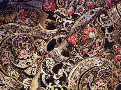 Nishijin Jacquard Brocade Fabric: Japanese Silk Blend, 29.5" Wide