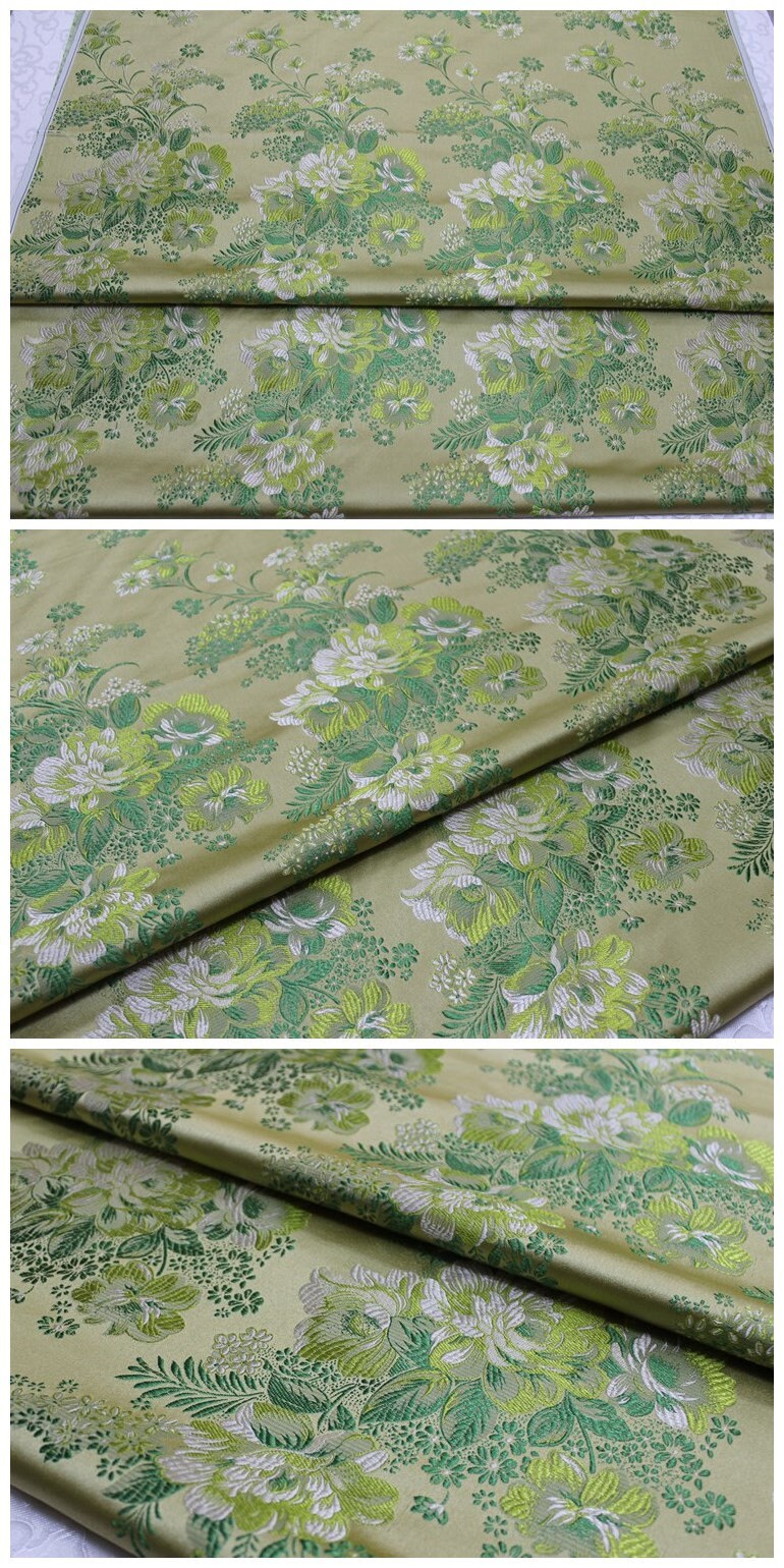 Tissu brocart chinois pivoine : Tissu pour kimono de cosplay Cheongsam Qipao