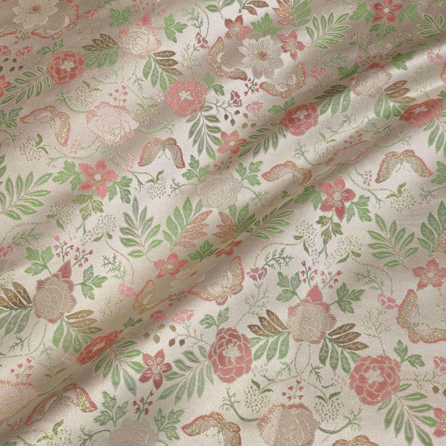 150cm Wide Butterfly Floral Song Brocade Jacquard Fabric ��� Traditional Chinese Silk-Style T