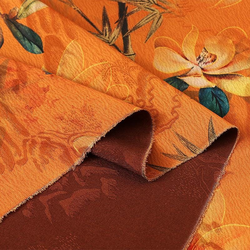 Magnolia Tea Silk Satin Fabric - 59" Wide - Upholstery & Costume