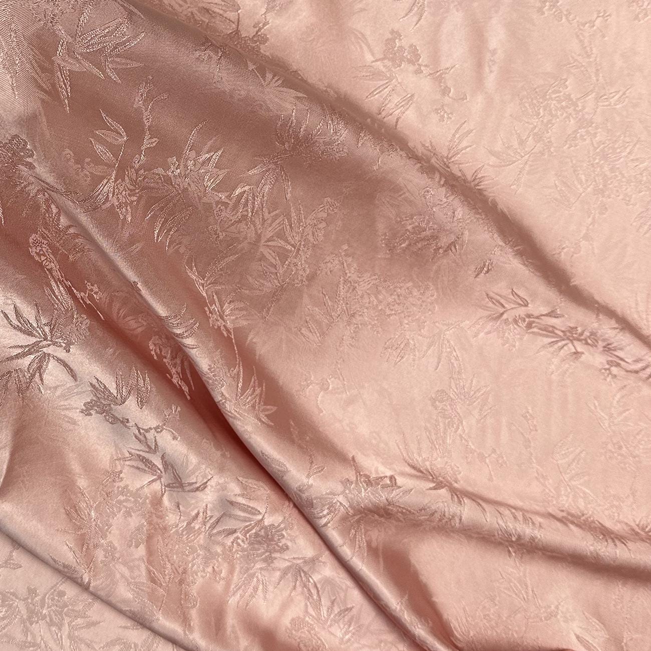 Bamboo Jacquard Fabric: 59"W Rayon Antique Style