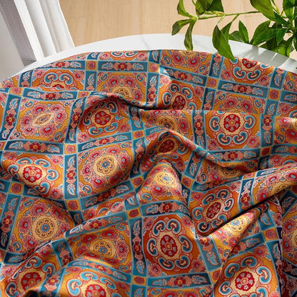 Tissu brocart à motifs floraux, motif Baoxiang, 150 cm de large