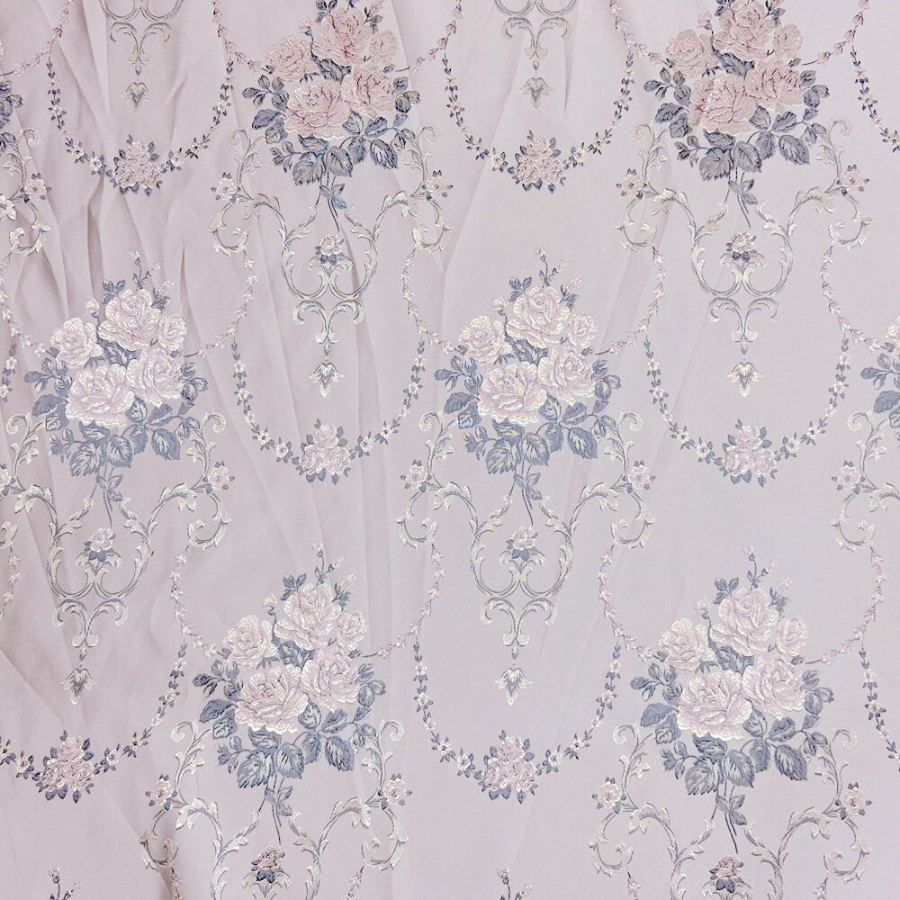 Gold Thread Floral Jacquard Fabric: 57"W Costume & Upholstery Rayon