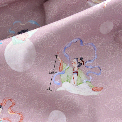 Japanese Cartoon Fairy Fabric: 100% Cotton Sewing Material, 57" Wide