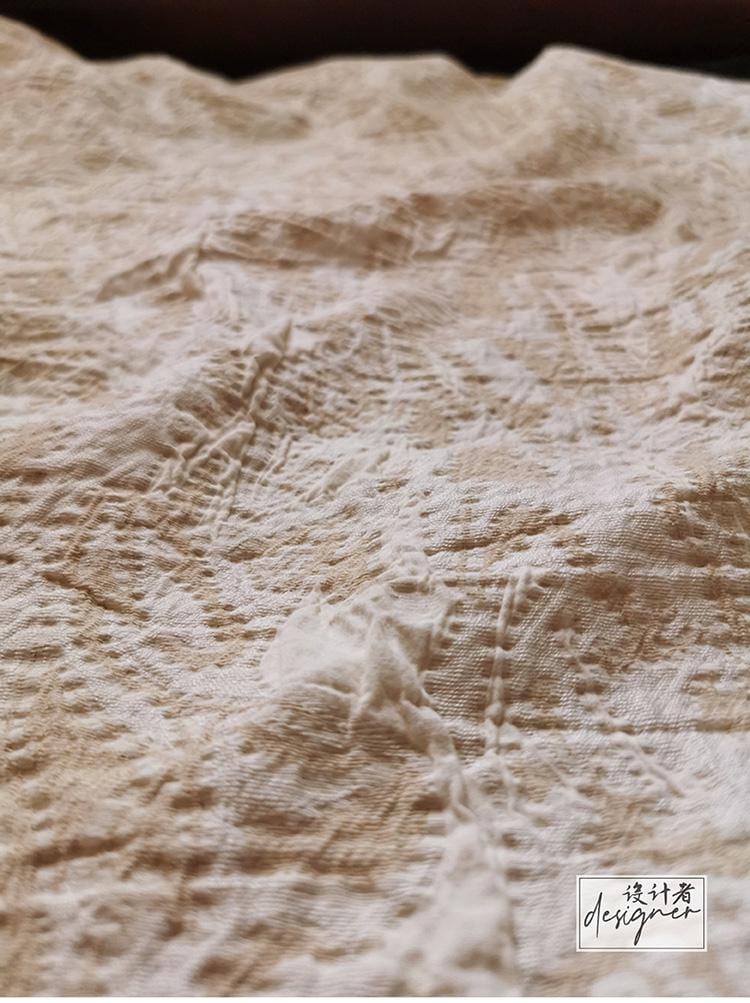 Thick Jacquard Linen Fabric: Eco-Friendly Wabi Sabi Fiber, 53"W