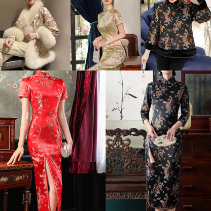 Dragon & Phoenix Brocade Fabric: Auspicious Upholstery, Costume, Decor