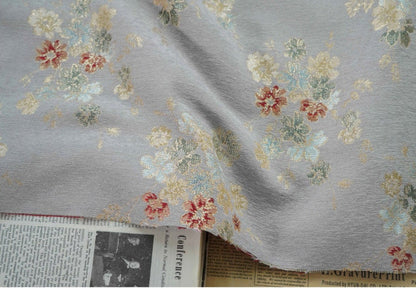 Tissu jacquard à motif floral : style cour française rétro, 150 cm de large