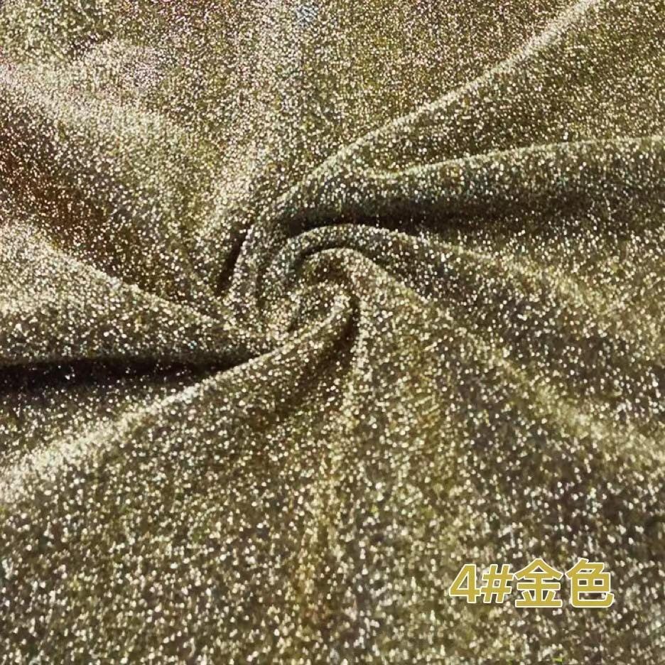 Metallic Starry Sheer Fabric ��� Gold Silver Thre" Wide