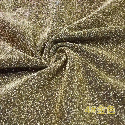 Metallic Starry Sheer Fabric ��� Gold Silver Thre" Wide