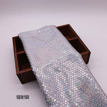 Iridescent Sequin Fabric: 3D Embroidery, Bridal Gown, Party Decor, 50" Wide