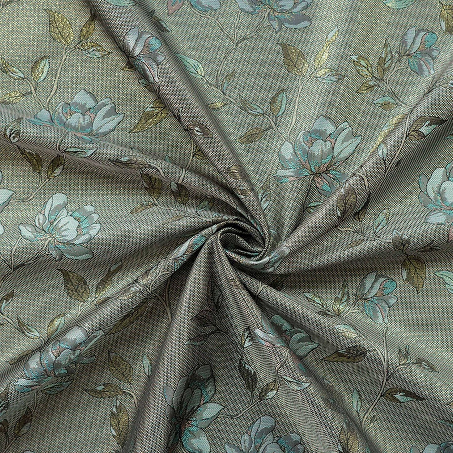 Magnolia Jacquard Quilting Fabric with Gold Thread ��� Upholstery, Furniture, Bags, DIY Sewing, Craft, Luxury Fabr"Wide