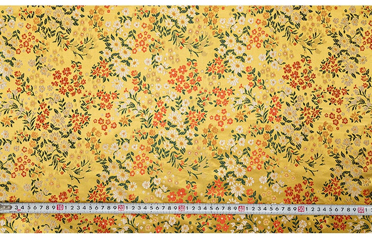 Cherry Blossom Jacquard Brocade Fabric: 45��� Wide Silk Rayon