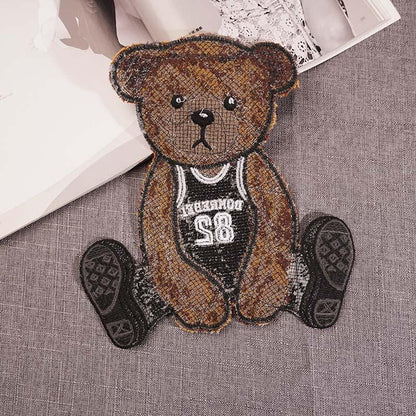 Teddy Bear Embroidered Patch: DIY Clothing Decor