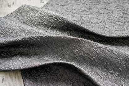Embossed Jacquard Fabric with Metallic Threads ��� Textured Vintage Ma