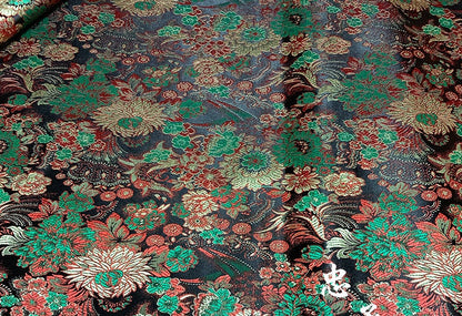 Floral Silk Brocade Fabric: Colorful Cheongsam Qipao Sewing Material