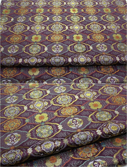 Japanese Floral Jacquard Brocade Fabric: Silk Rayon Blend (29.5" Width) - Poppylollipop