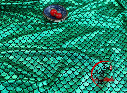 Iridescent Mermaid Scale Spandex Fabric: 4-Way Stretch, 60" Wide