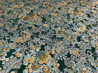 Tissu brocart de soie à motif pivoine : 75 cm de large (29,5 po) – Ameublement et costumes