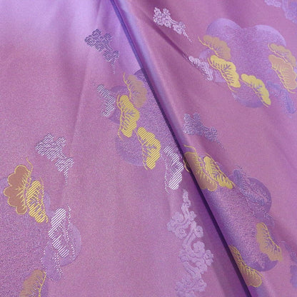 Tissu brocart tissé Nishijin : Tissu d'ameublement à motifs floraux en fil d'or