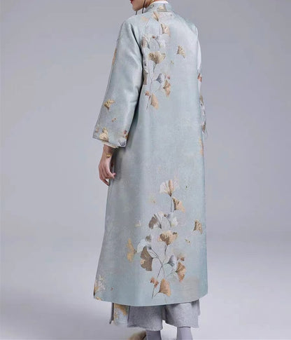Ginkgo Pattern Jacquard Satin Fabric: Costume, Upholstery, Sewing (55"W)