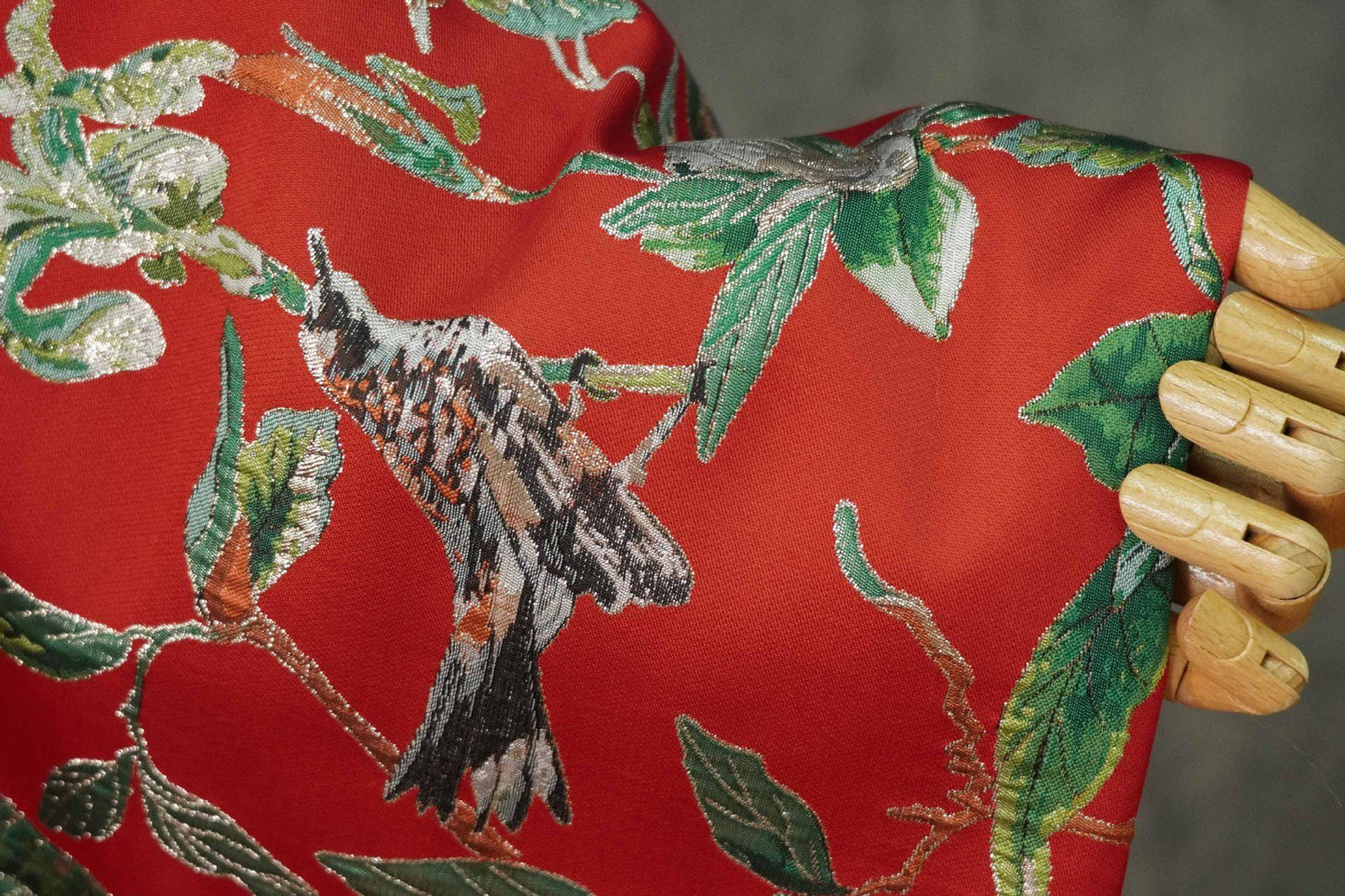 Gold Bird Jacquard Fabric: Colorful Upholstery, Costume, & Sewing - 57"W By Meter