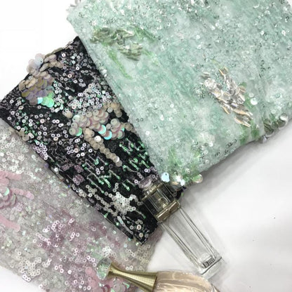 Colorful Sequin Fabric: Evening Dress & Runway Attire (51"W)