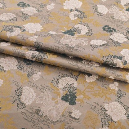 Tissu velours à motifs floraux : matériau de couture et d'ameublement de 150 cm de large