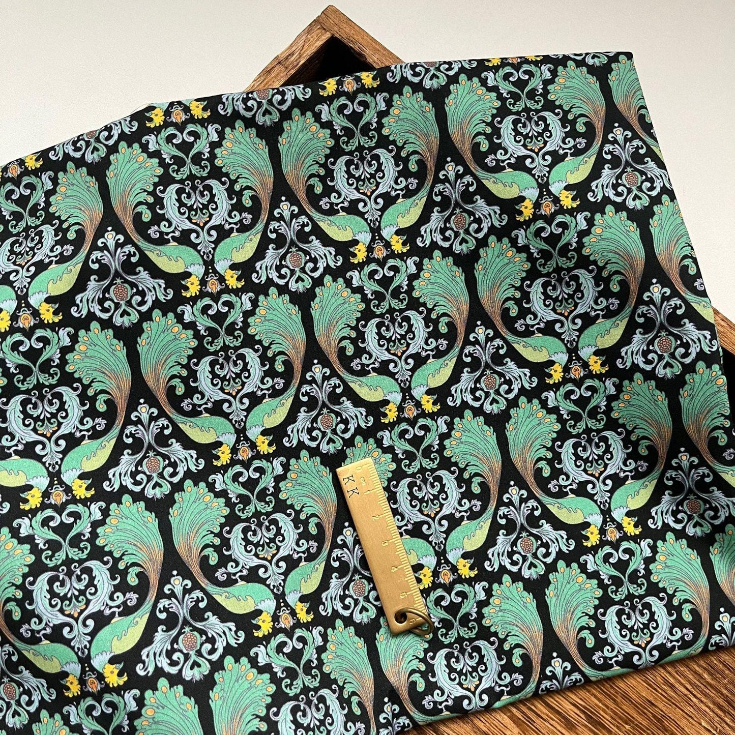 1960s Cotton Fabric: Retro Print, Upholstery, Costume, Sewing (59"W)