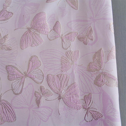 Butterfly Jacquard Fabric with Gold Thread: 58" Wide, By The Meter