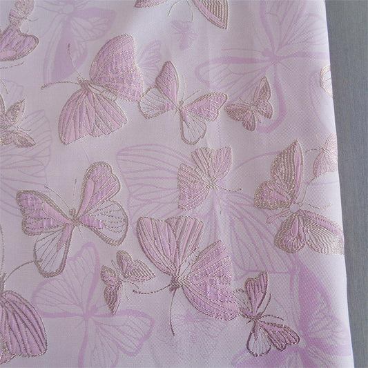 Butterfly Jacquard Fabric with Gold Thread: 58" Wide, By The Meter