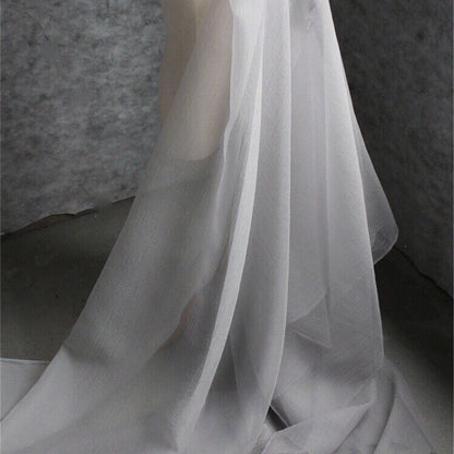 Pleated Polyester Fabric: Solid Color Veil, Costume & Wedding Decor, 59"W