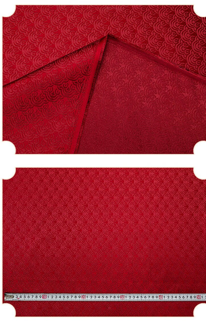 Cloud Brocade Fabric: Silk Rayon Jacquard, Costume Dress Material (29.5"/59"W)