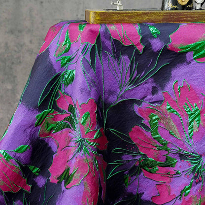 Tissu jacquard floral en relief ��� Matière de couture abstraite" Large
