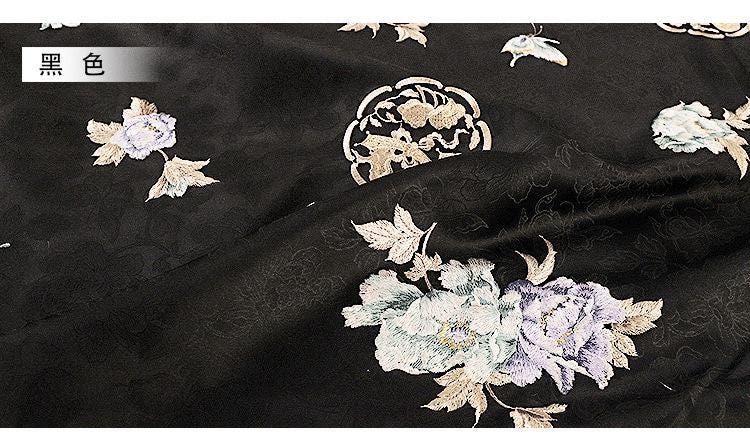 Floral Damask Embroidery Fabric: 59���W Cheongsam Dress Ma