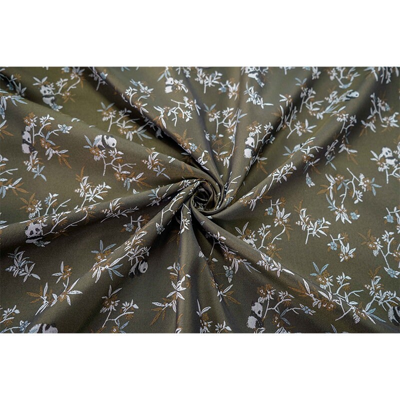 Panda Bamboo Jacquard Fabric: Rayon Blend, 57" Wide