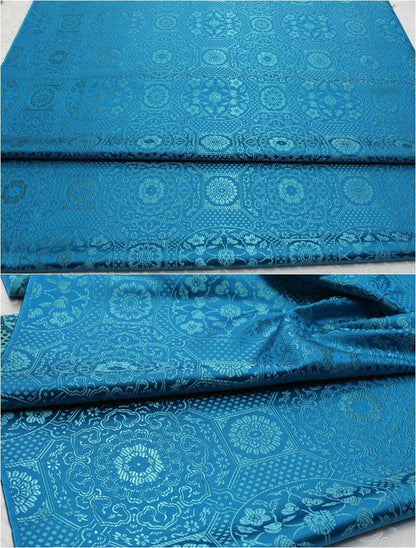 Plum Blossom Brocade Fabric: Chinese Silk Damask, Upholstery & Costume Sewing