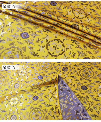 Tissu brocart tibétain : rayonne damassé mongole, 150 cm de large, couture, costume
