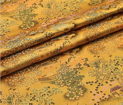 Tissu brocart de soie chinois ancien : Ameublement et couture (59 po de largeur)