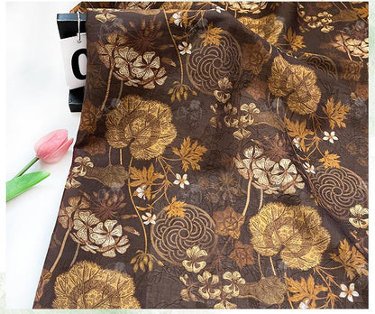 Gold Leaf Dream Tencel Ramie Fabric: Dressmaking, Upholstery, Costume - 59" Wide