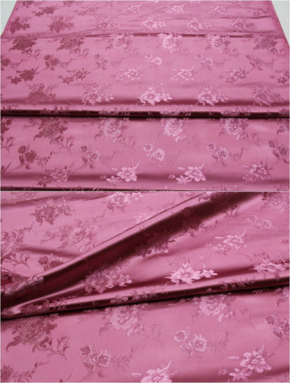 Floral Brocade Fabric: 29.5" Wide Satin Blend for Sewing