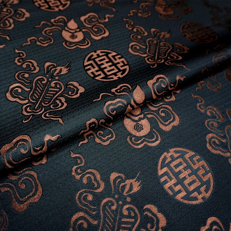 Brocade Fabric: Eight Immortals Design, Mongolian Style (29.5" Wide)